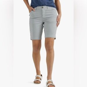 Riders by Lee Blue & White Pinstriped Shorts